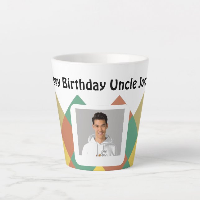 Personalized Latte Mug-editable image & text Mug (Front)