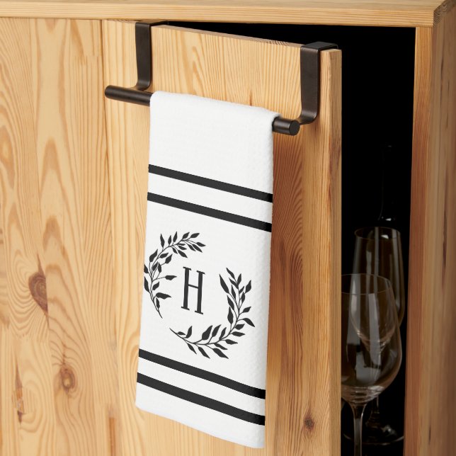Personalized Laurel Kitchen Towel (Thirds Fold)