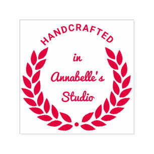 Personalized Laurel Wreath Jewellery Quality Self-inking Stamp