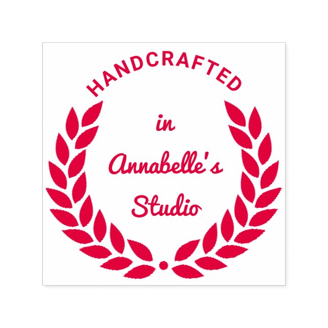 Personalized Laurel Wreath Jewellery Quality  Self-inking Stamp (Design)