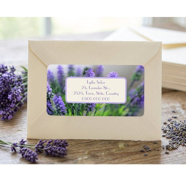 Personalized Lavender Birthday Card Label (Creator Uploaded)
