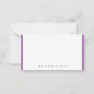 Personalized Lavender Colour Handwritten Monogram Card