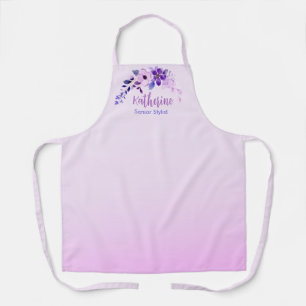 Personalized Lavender Elegance Stylist Apron