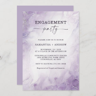 Personalized Lavender Engagement Party Invitation
