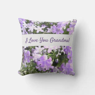 Personalized Lavender Floral Ladies Custom Gift  Throw Pillow