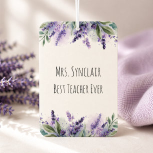 Personalized Lavender Flowers Teacher Appreciation Air Freshener