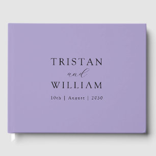 Personalized Lavender Guest Book