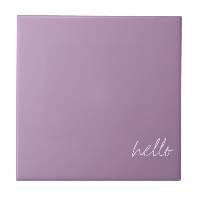 Personalized Lavender Herb Tile (Front)
