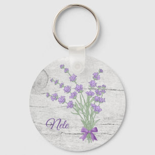 personalized lavender  keychain