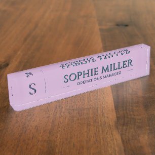 Personalized Lavender Name Gift for Her Nameplate