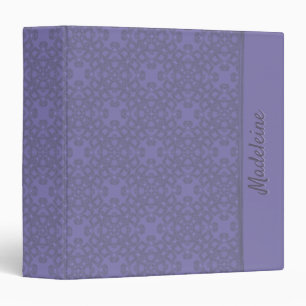 Personalized lavender pattern binder
