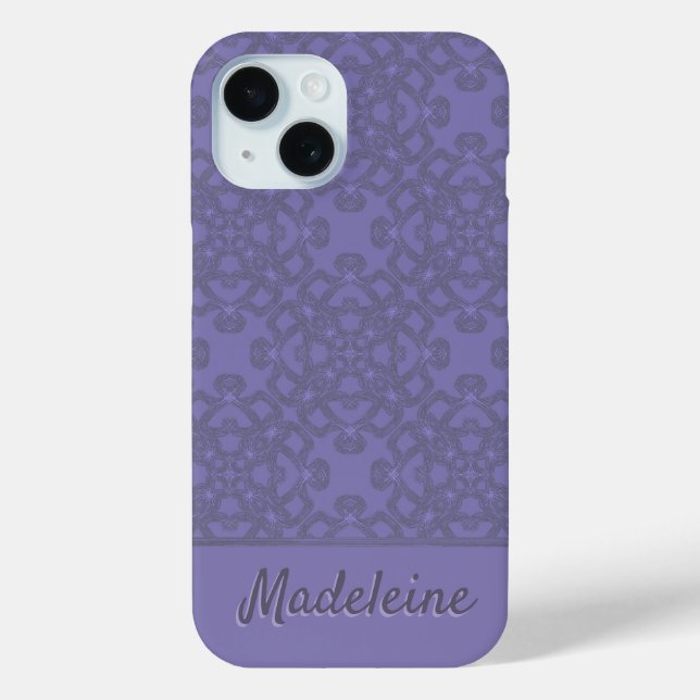 Personalized lavender pattern Case-Mate iPhone case (Back)