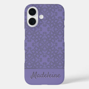 Personalized lavender pattern iPhone 16 case