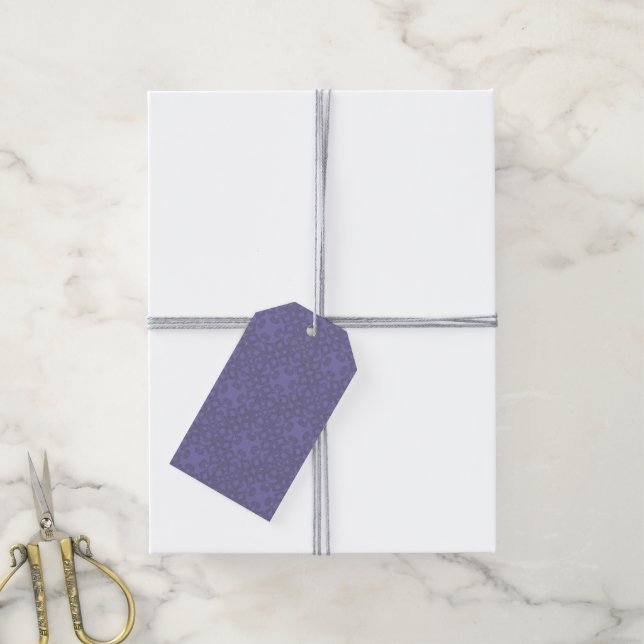Personalized lavender pattern gift tags (With Twine)
