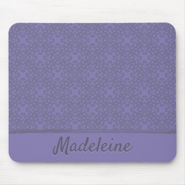Personalized lavender pattern mouse pad (Front)