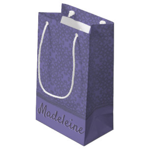 Personalized lavender pattern small gift bag