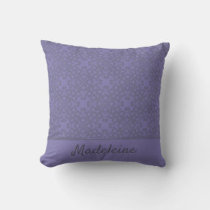 Personalized lavender pattern throw pillow