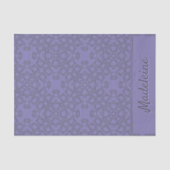 Personalized lavender pattern tissue paper (Front)