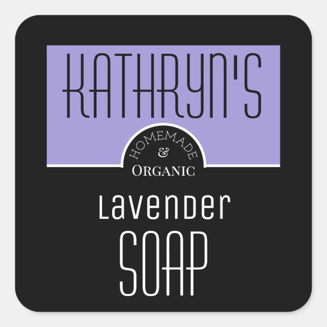 Personalized Lavender Soap Label (Front)