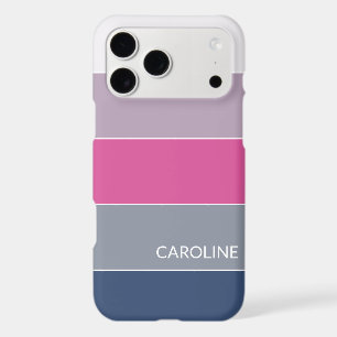 Personalized Lavender Violet Dark Blue Pink Stripe