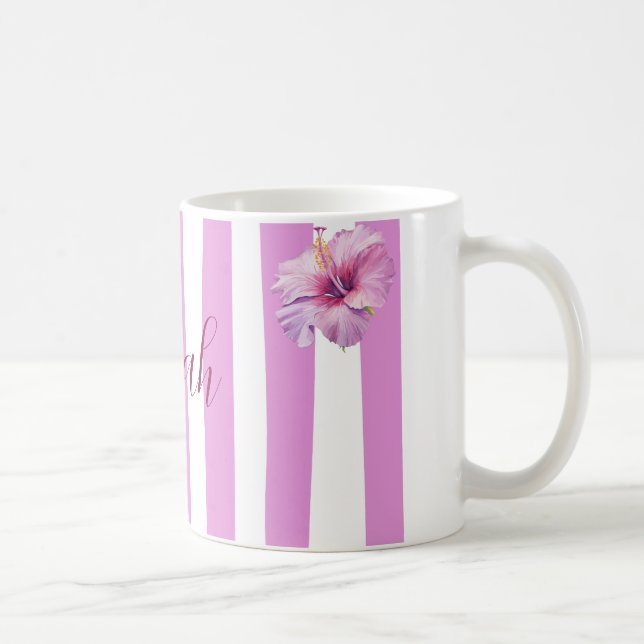 Personalized Lavender Watercolor Floral notebook Coffee Mug (Right)