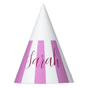 Personalized Lavender Watercolor Floral notebook Party Hat
