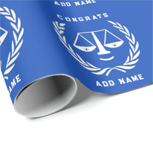 Personalized Law School Grad Gift Wrapping Paper