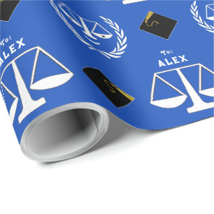 Personalized Law School Grad Gift Wrapping Paper