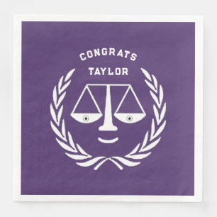 Personalized Law School Grad Party Napkin
