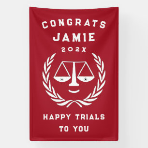 Personalized Law School Graduation Banner