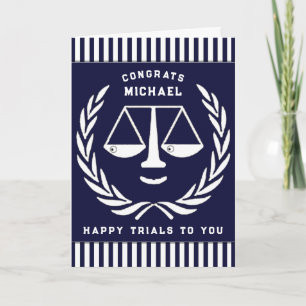 personalized law school graduation card