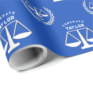 Personalized Law School Graduation Gift Wrapping Paper