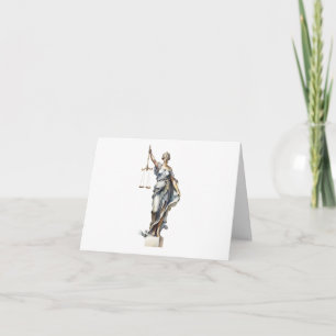 Personalized Law School Graduation Lady Justice  Card