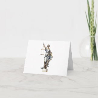 Personalized Law School Graduation Lady Justice  Card