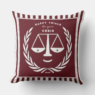 Personalized Law School Graduation Throw Pillow