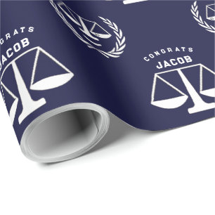 Personalized Law School Graduation Wrapping Paper