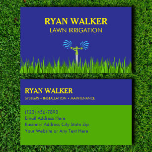 Personalized Lawn Irrigation Business Card