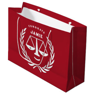 Personalized Lawyer Congrats Large Gift Bag