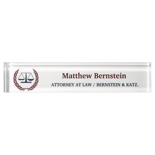 Personalized Lawyer Gifts Nameplate (Front)