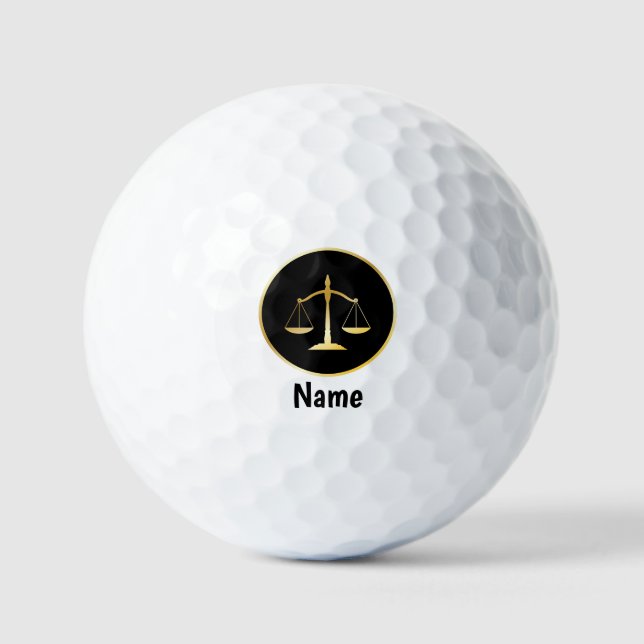 Personalized Lawyer Judge  Golf Balls (Front)