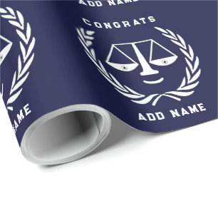 Personalized Lawyer Law School Gift Wrapping Paper