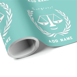 Personalized Lawyer Law School Gift Wrapping Paper