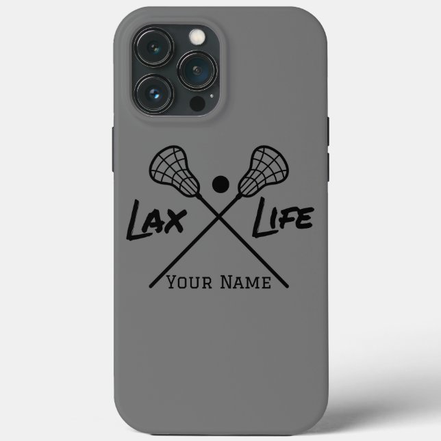Personalized LAX (Lacrosse) Life iPhone Case (Back)