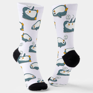 Personalized Lazy Cute Penguin pattern Socks