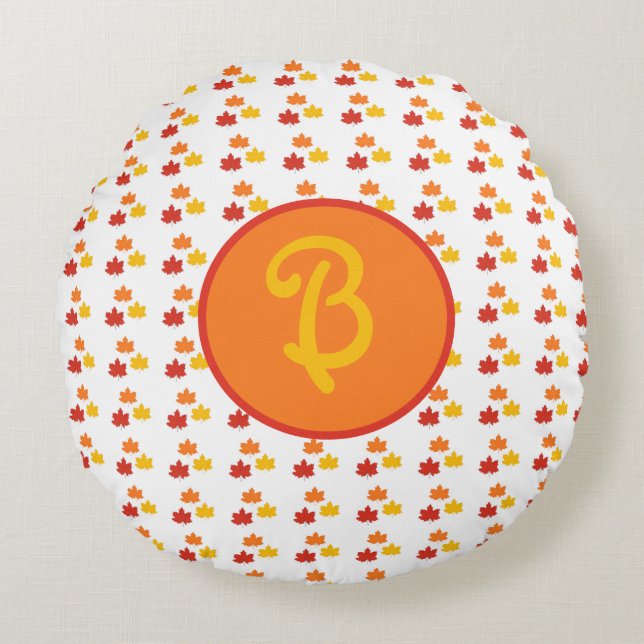 Personalized Leaf/halloween/Autumn  Throw Pillow (Front)