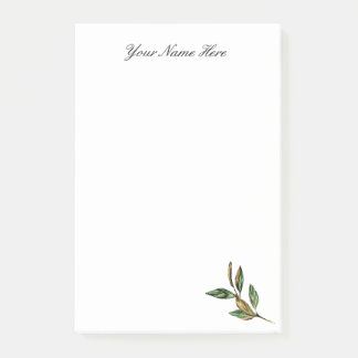 Personalized Leafy Post-It Notes