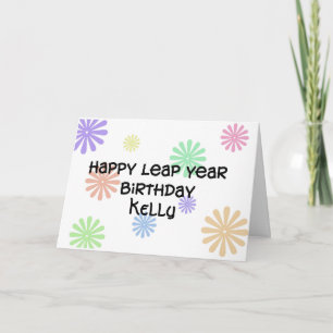 Personalized Leap Year Birthday Card