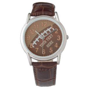 Personalized Leather Football Watches