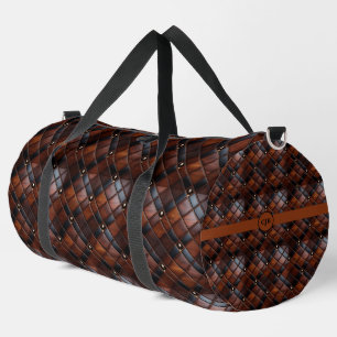 Personalized Leather Look Duffel Bag