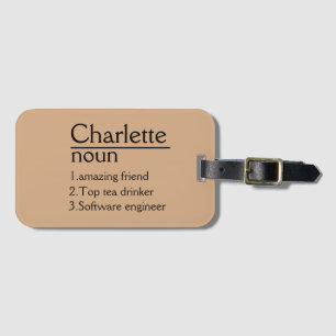 Personalized leather luggage tag, Personalized tra Tag